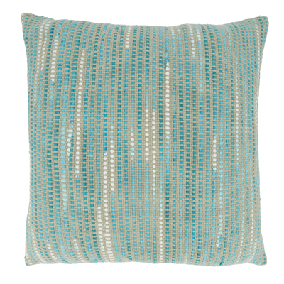 Striped Woven Poly Filled Pillow - Blue