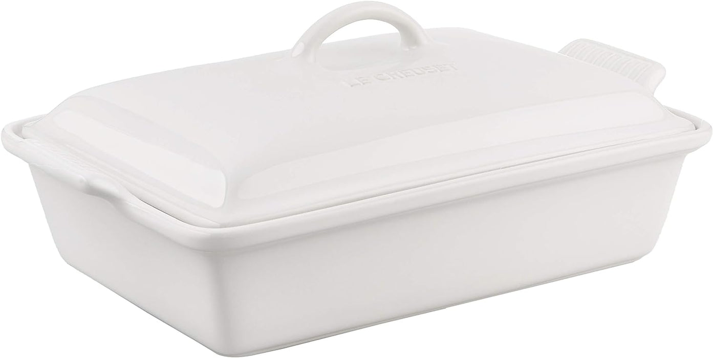 Le Creuset Heritage Casserole Dish - Pearlized White