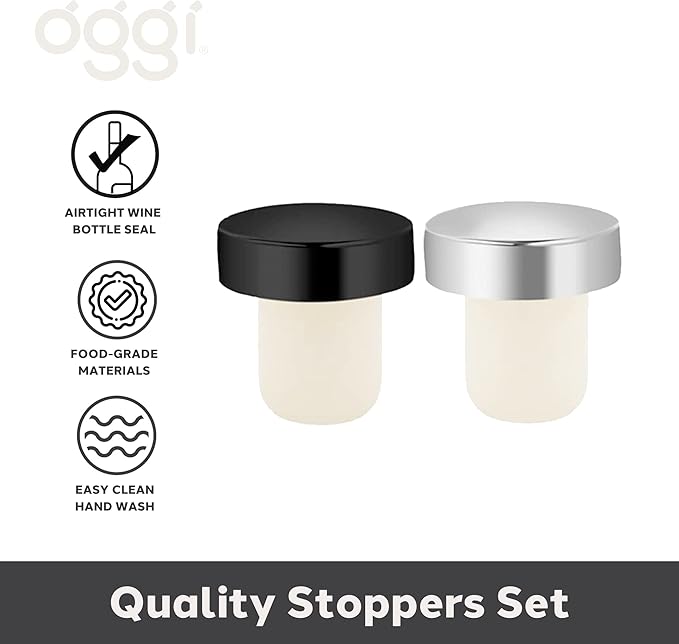 Set Of 2 Cork Bottle Stoppers