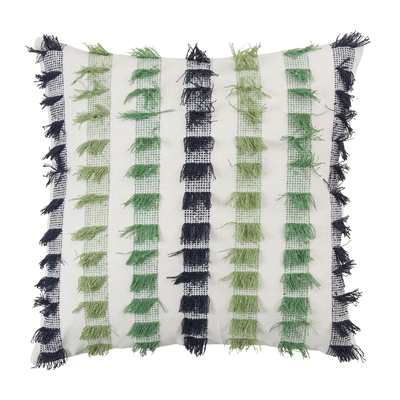 Woven Poly Filled Pillow - Green