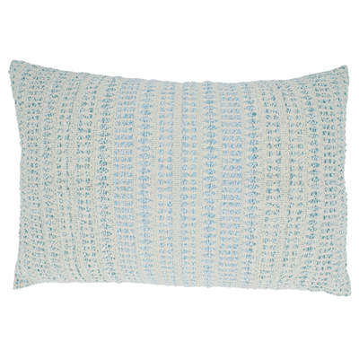Woven Poly Filled Pillow - Aqua