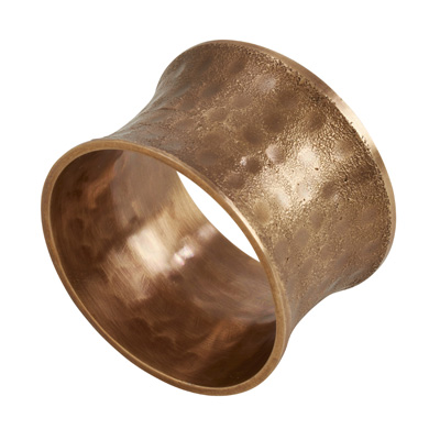 Hammered Napkin Ring -Dark Gold -set of 4