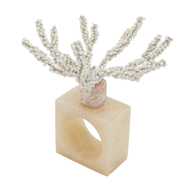 Beaded Resin Napkin Rings- set of 4