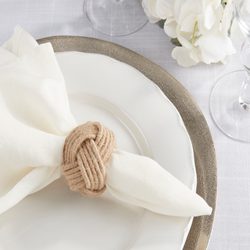 Braided Jute Napkin Ring  set of 4