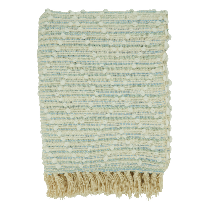 Stripe & Diamond Aqua Throw
