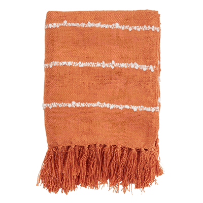 Striped Throw - Rust