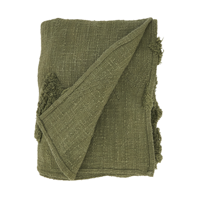 Tufted Throw - Moss
