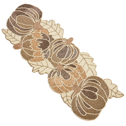 Beaded Pumpkin Runner - Gold