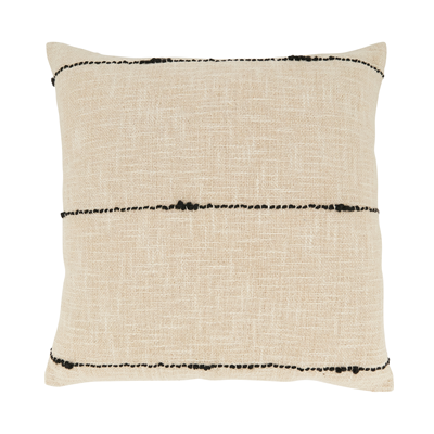 Striped Woven Poly Filled Pillow - Natural