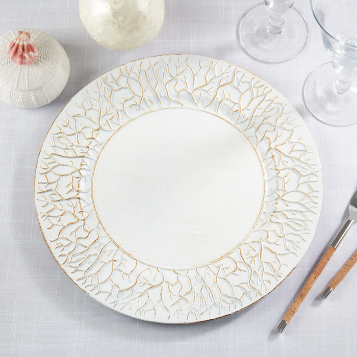 Branch Rim Ivory Charger