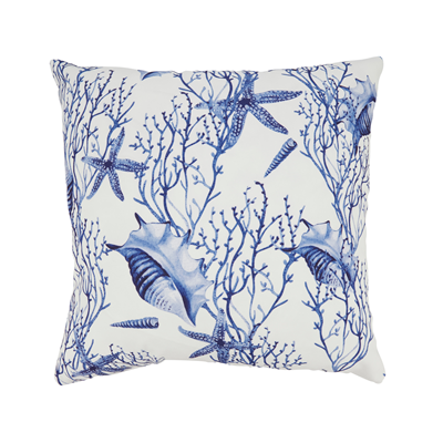Seashell & Coral Outdoor Pillow