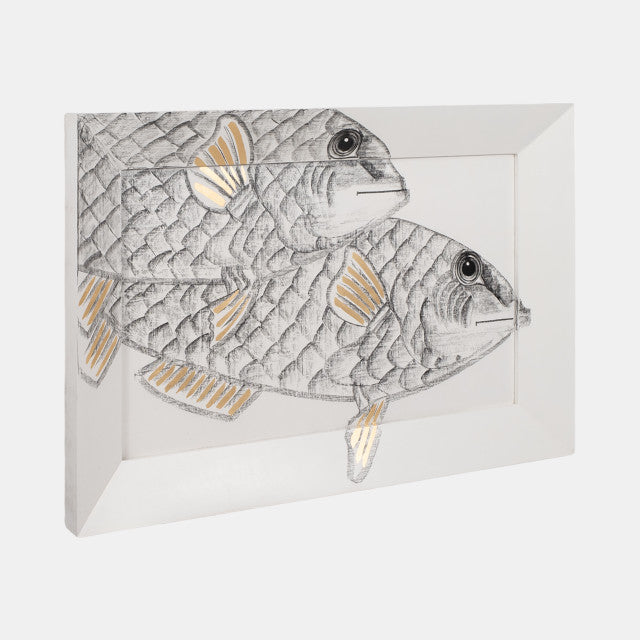 Hand Painted Keep Swimming Art