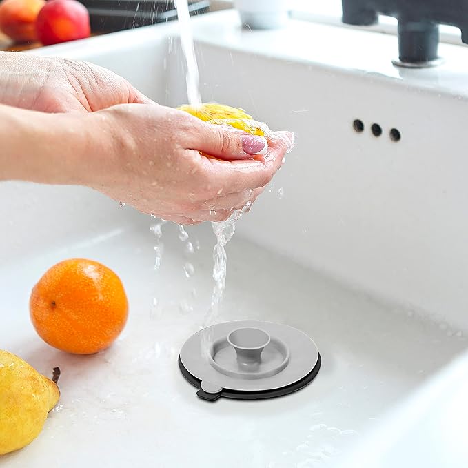 Sink Strainer & Stopper - Black