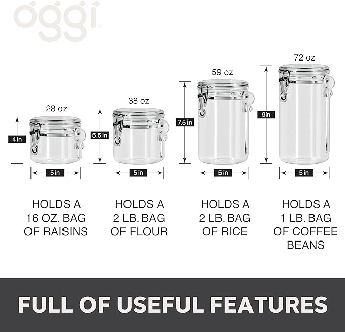 Oggi Clear Canister w/Scoop