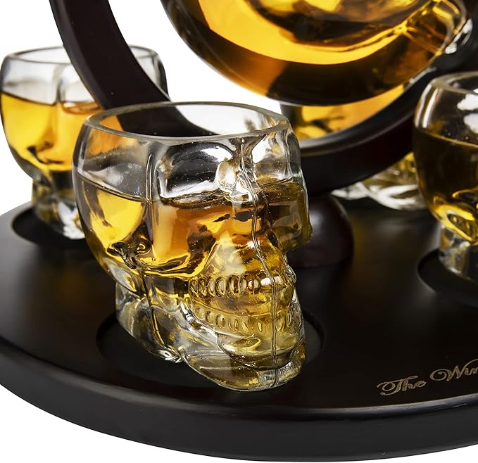 Skull King Globe Gift Decanter Set