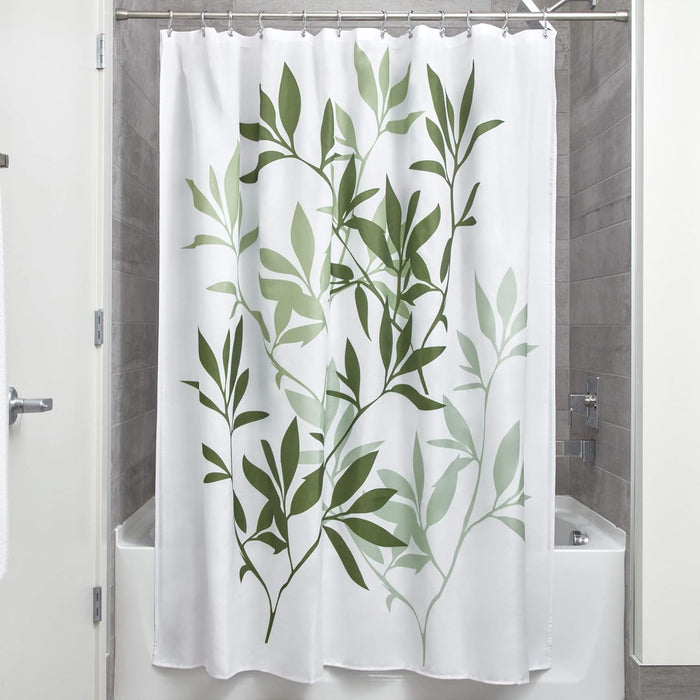 InterDesign Leaves Fabric Shower Curtain