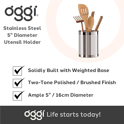 Stainless Steel Utensil Holder - Small