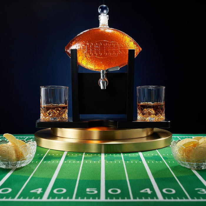 Football Whiskey Gift Decanter Set
