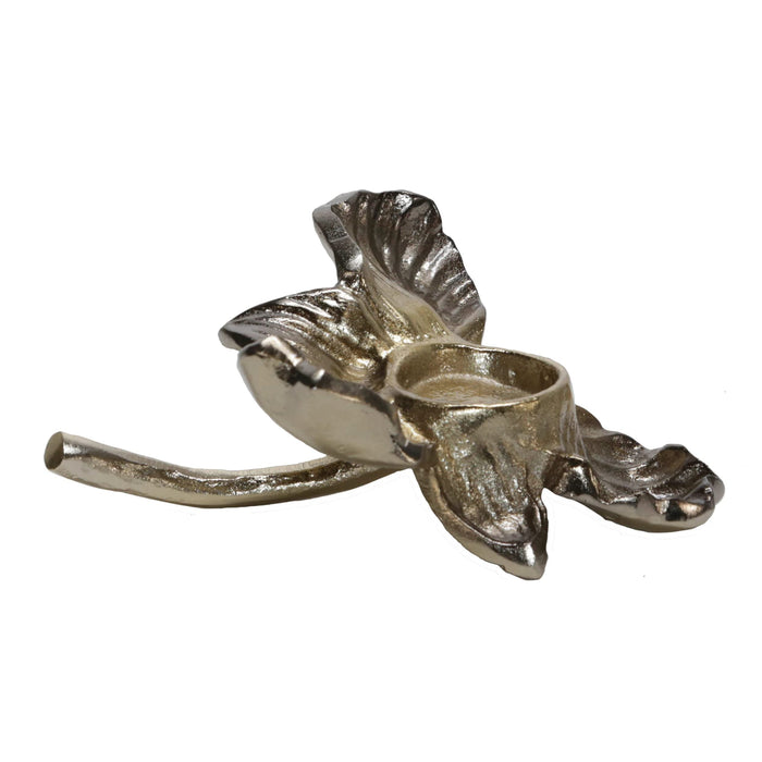 Metal Orchid Tealight Candleholder