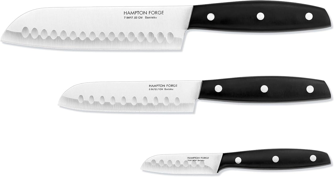 Mirage 3-Piece Santoku / Clampback - Black