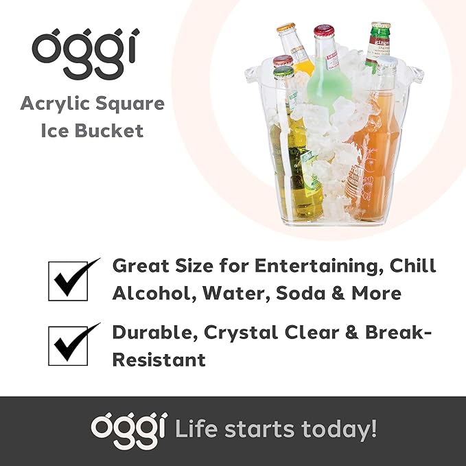 Clear Square Ice Bucket