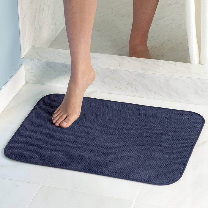 InterDesign iDry Bath Mat - Navy