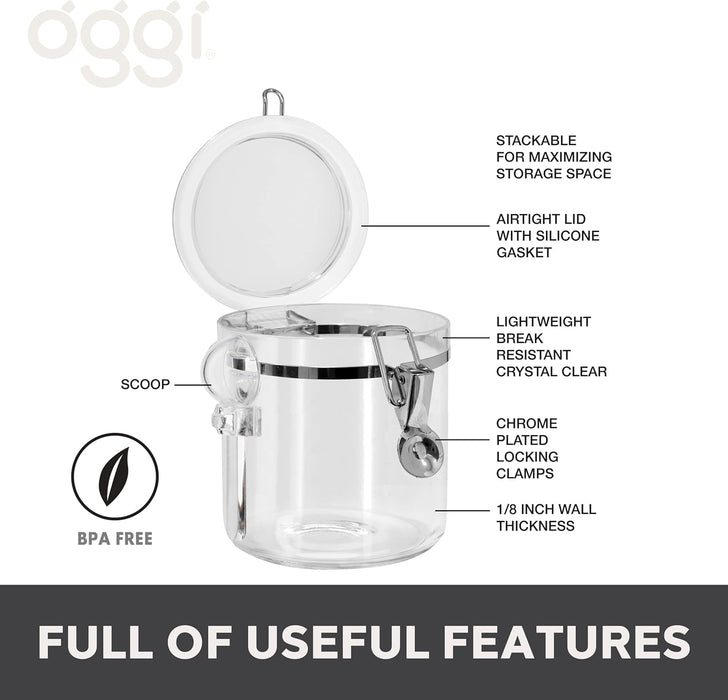 Oggi Clear Canister w/Scoop