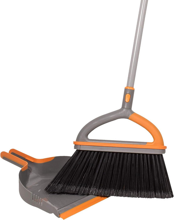 Casabella 2-Piece Ergo Broom Plus and Dustpan Cleaning Set