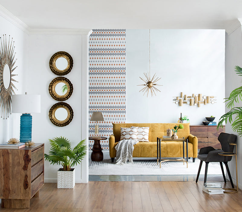 Tufted Sofa Bed- Mustard