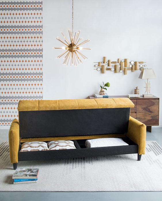 Tufted Sofa Bed- Mustard