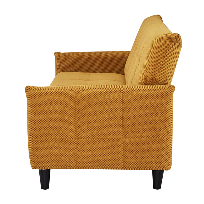 Tufted Sofa Bed- Mustard