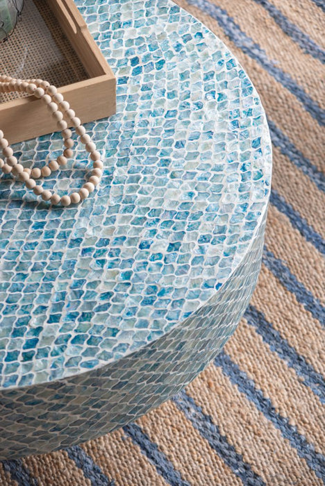 Capiz Coffee Table Blue