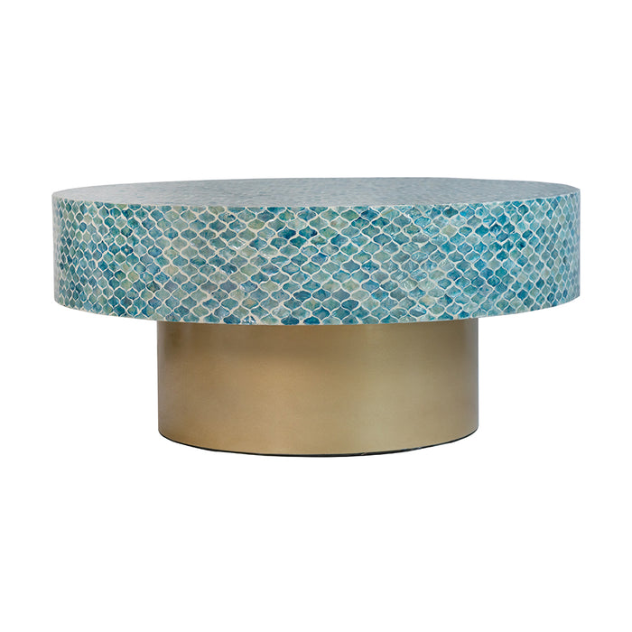 Capiz Coffee Table Blue