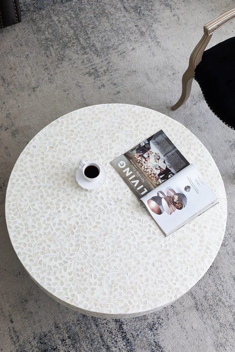 Capiz Coffee Table Cream