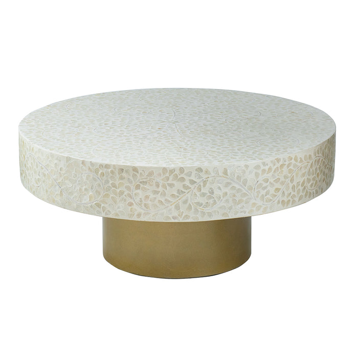 Capiz Coffee Table Cream