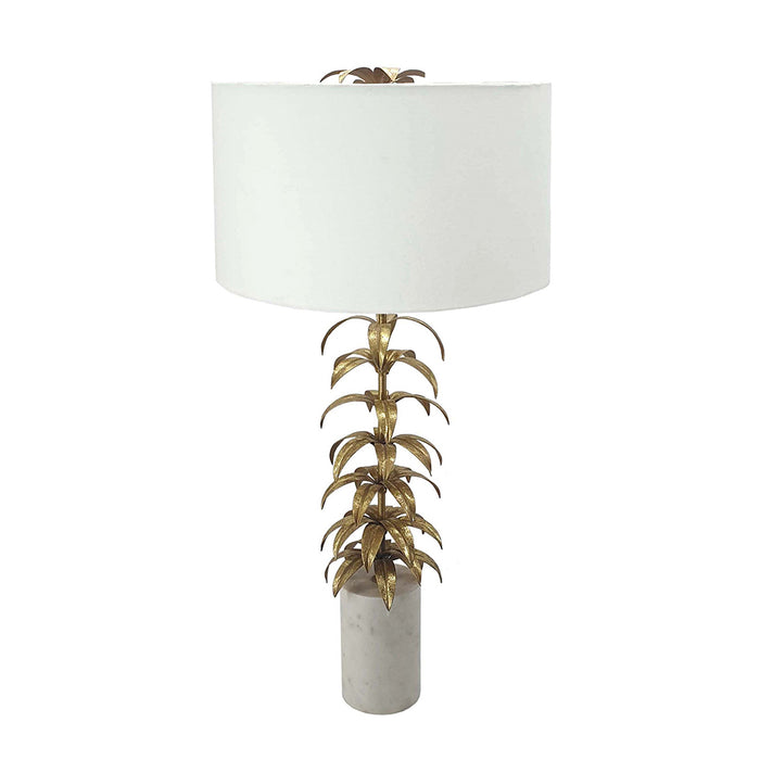 Gold Iron Leaf Table Lamp