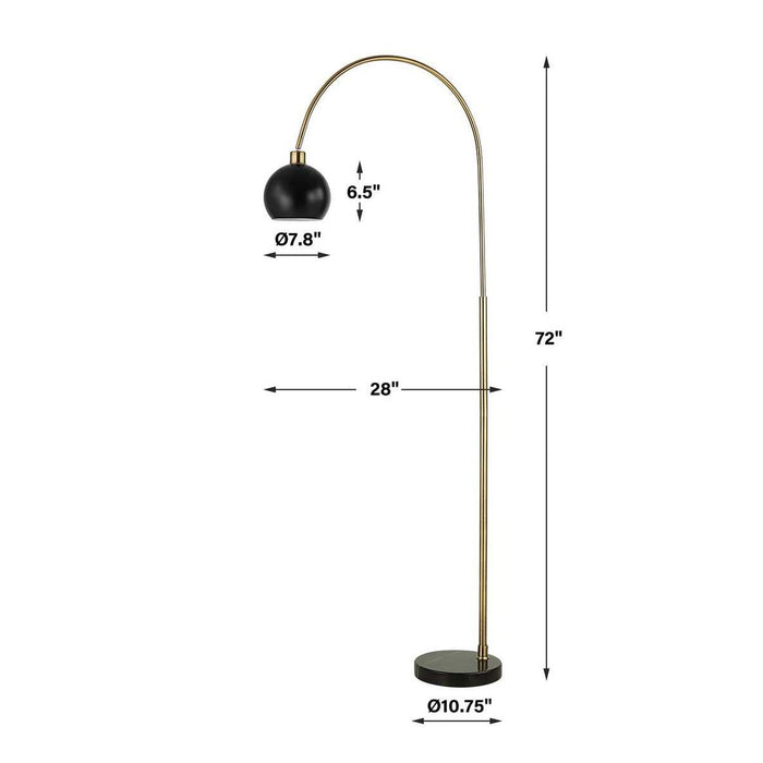 Black Arched Floor Lamp