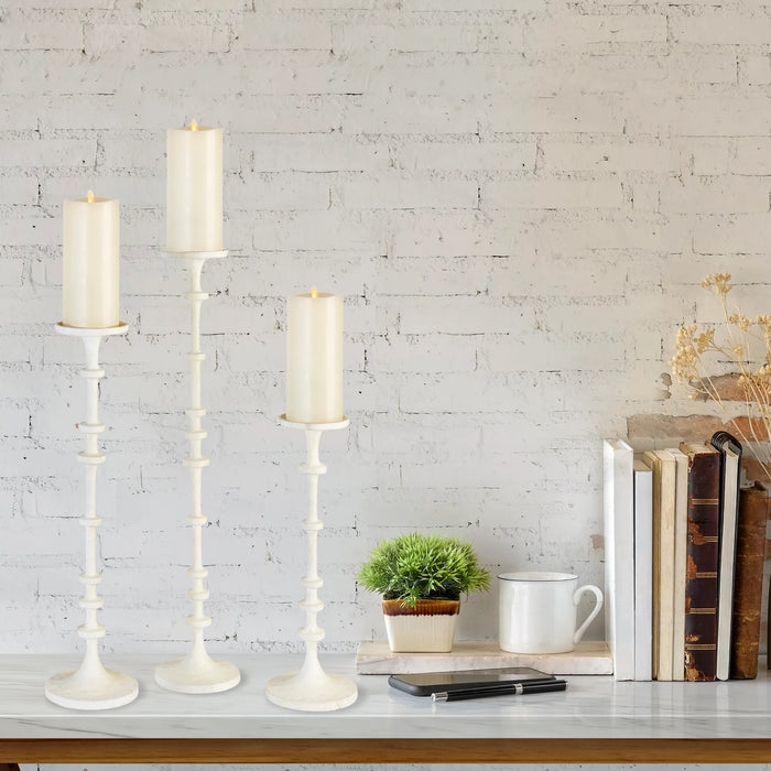 White Abacus Candle Stand