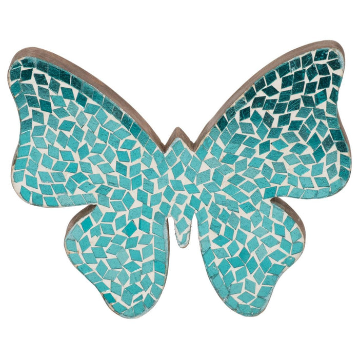 Mosaic Butterfly Aqua