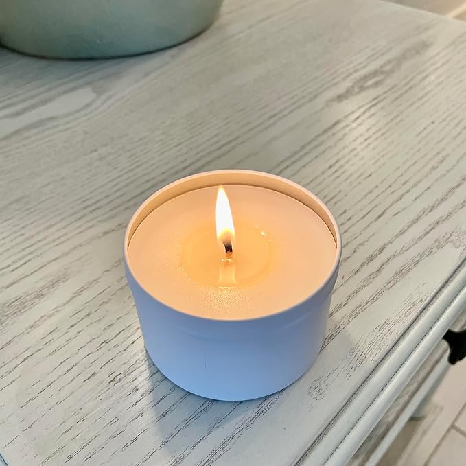 Blu Eucalyptus Candle In White Tin