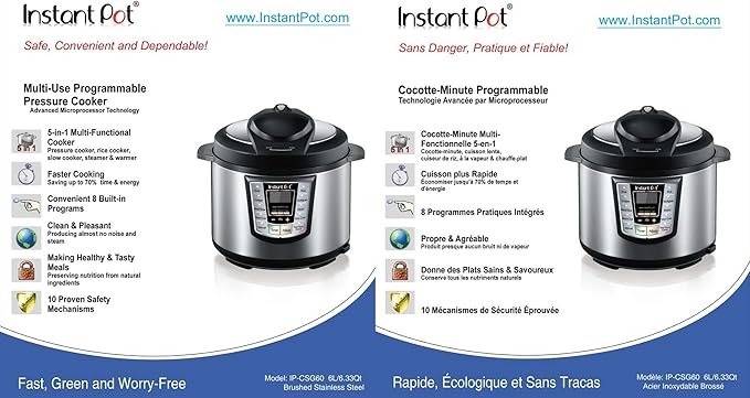 6Qt. Instant Pot Pressure Cooker
