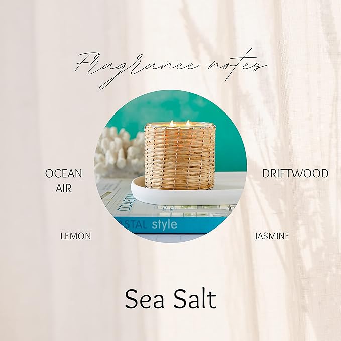 Sea Salt Candle In White Tin