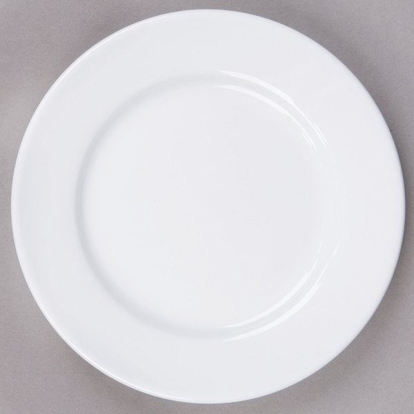 Tuxton Alaska 6 1/4" Bright White Wide Rim Rolled Edge China Plate