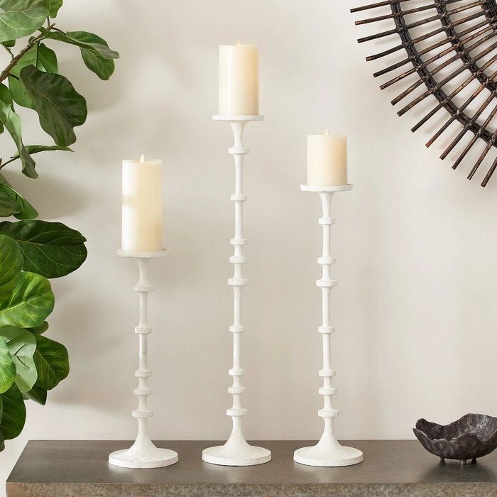 White Abacus Candle Stand