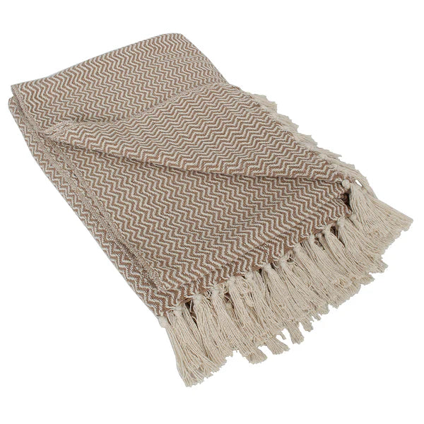 Beige Indoor Outdoor Throw