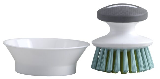 Casabella Palm Brush With Holder