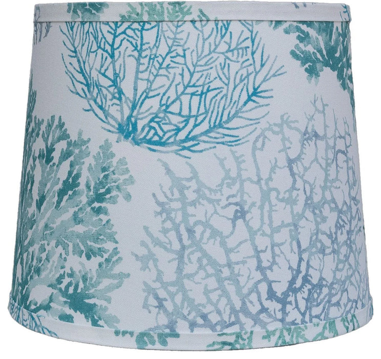 11" Aqua Coral Lamp Shade