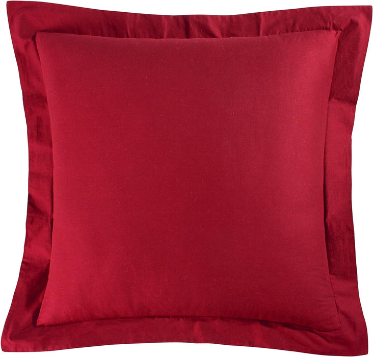 Solid Red Euro Sham