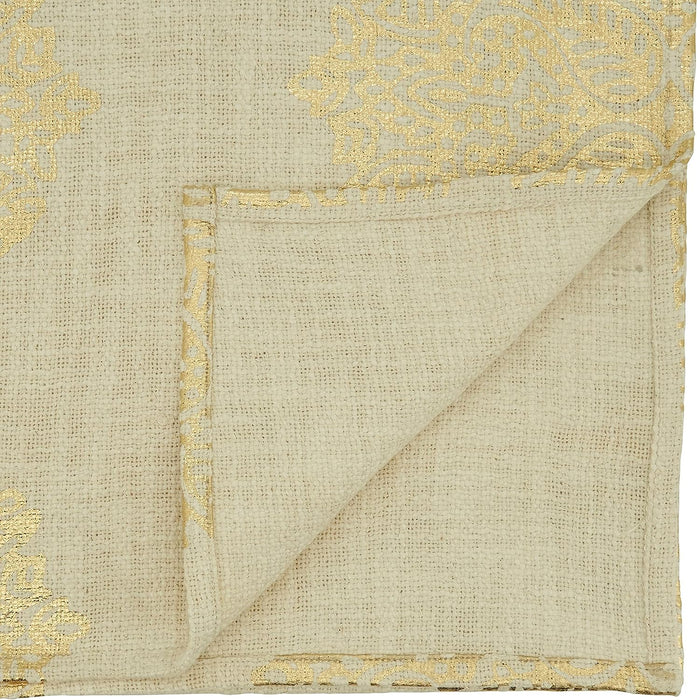 Foil Print Medallion Runner