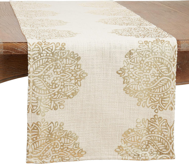 Foil Print Medallion Runner